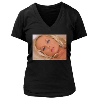 Sylvia Saint Women's Deep V-Neck TShirt