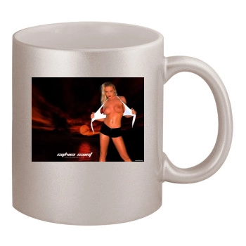 Sylvia Saint 11oz Metallic Silver Mug