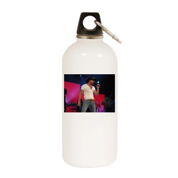 Tim McGraw White Water Bottle With Carabiner