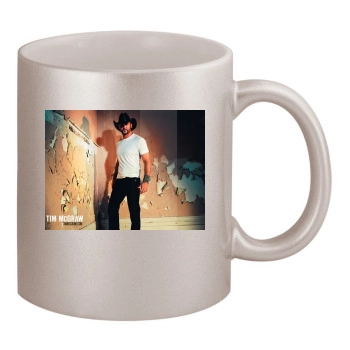 Tim McGraw 11oz Metallic Silver Mug