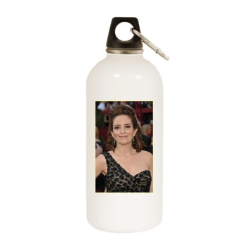 Tina Fey White Water Bottle With Carabiner