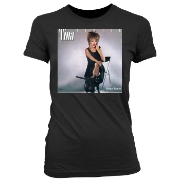 Tina Turner Women's Junior Cut Crewneck T-Shirt