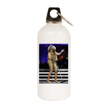 Tina Turner White Water Bottle With Carabiner