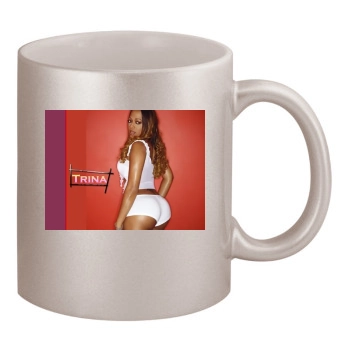 Trina 11oz Metallic Silver Mug