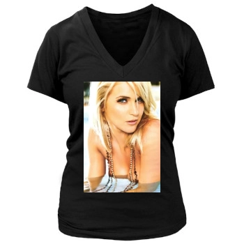 Abigail Clancy Women's Deep V-Neck TShirt