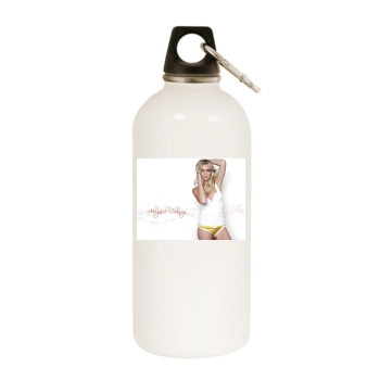 Abigail Clancy White Water Bottle With Carabiner