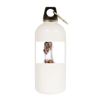 Abigail Clancy White Water Bottle With Carabiner