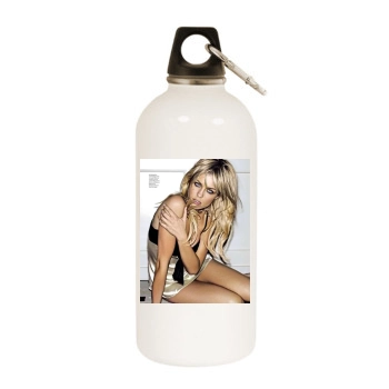 Abigail Clancy White Water Bottle With Carabiner