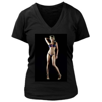 Abigail Clancy Women's Deep V-Neck TShirt