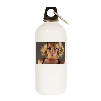 Abigail Clancy White Water Bottle With Carabiner