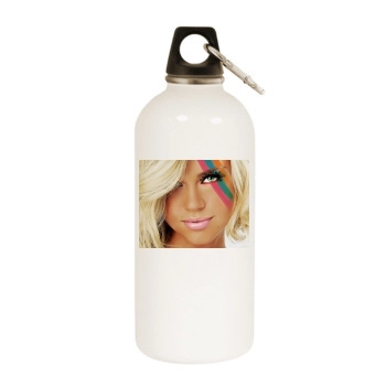 Adrianne Palicki White Water Bottle With Carabiner