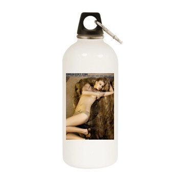 Adrianne Palicki White Water Bottle With Carabiner