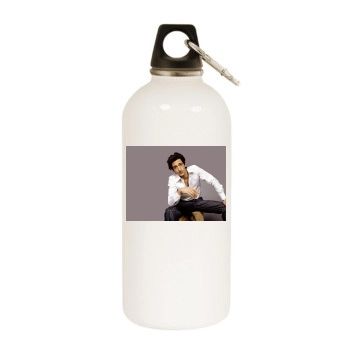 Adrien Brody White Water Bottle With Carabiner