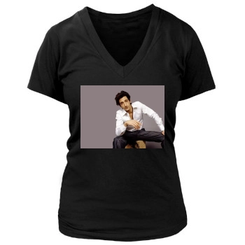 Adrien Brody Women's Deep V-Neck TShirt