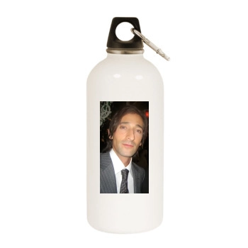 Adrien Brody White Water Bottle With Carabiner