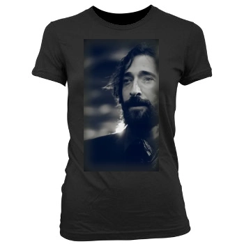 Adrien Brody Women's Junior Cut Crewneck T-Shirt