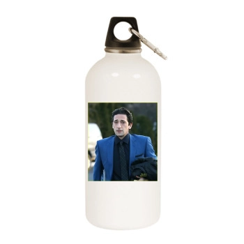 Adrien Brody White Water Bottle With Carabiner