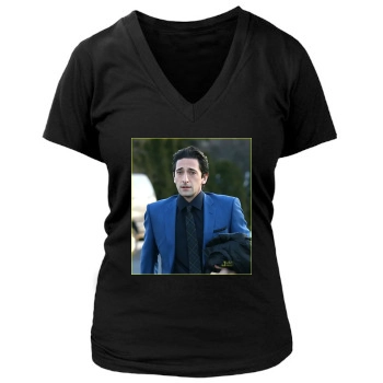 Adrien Brody Women's Deep V-Neck TShirt