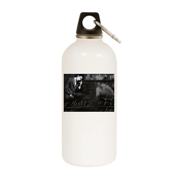 Adrien Brody White Water Bottle With Carabiner