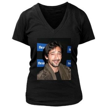 Adrien Brody Women's Deep V-Neck TShirt