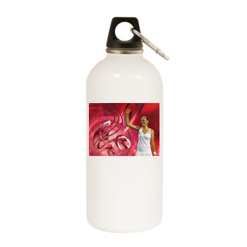 Agnes Szavay White Water Bottle With Carabiner