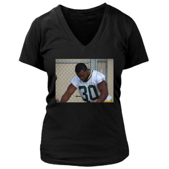 Ahman Green Women's Deep V-Neck TShirt