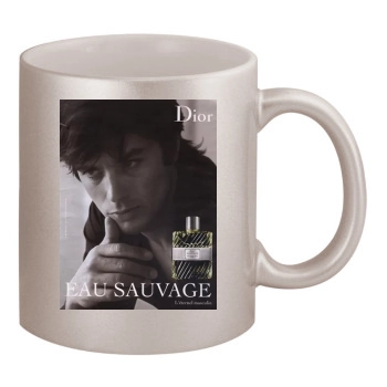 Alain Delon 11oz Metallic Silver Mug