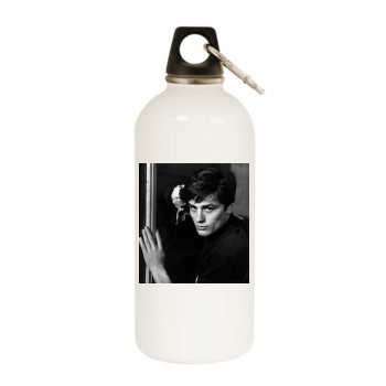 Alain Delon White Water Bottle With Carabiner