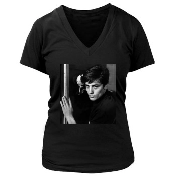 Alain Delon Women's Deep V-Neck TShirt