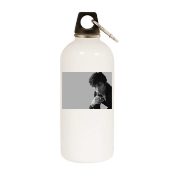 Alain Delon White Water Bottle With Carabiner