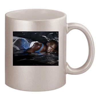 Alek Wek 11oz Metallic Silver Mug