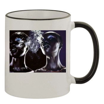 Alek Wek 11oz Colored Rim & Handle Mug