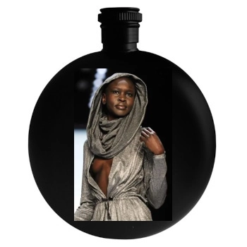 Alek Wek Round Flask