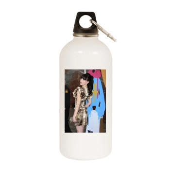 Alessandra Torresani White Water Bottle With Carabiner