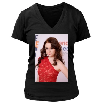 Alessandra Torresani Women's Deep V-Neck TShirt