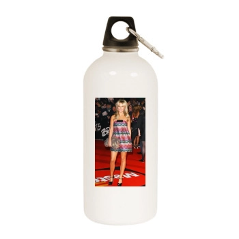 Alex Curran White Water Bottle With Carabiner