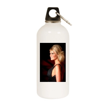 Alex Curran White Water Bottle With Carabiner