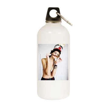 Ali Stephens White Water Bottle With Carabiner