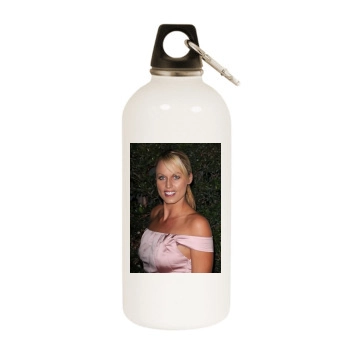 Amanda Beard White Water Bottle With Carabiner