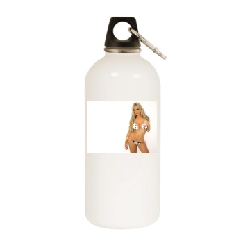 Amanda Bentley White Water Bottle With Carabiner