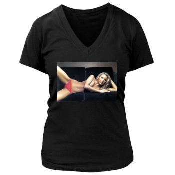 Amanda Swisten Women's Deep V-Neck TShirt