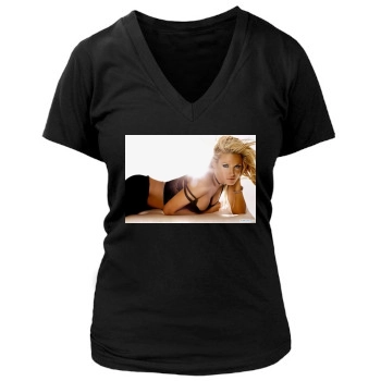 Amanda Swisten Women's Deep V-Neck TShirt