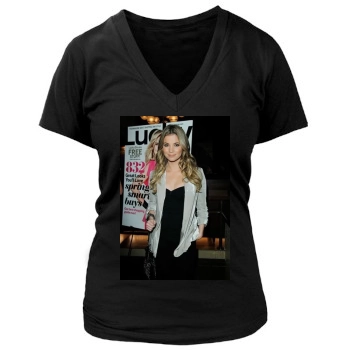 Amber Lancaster Women's Deep V-Neck TShirt