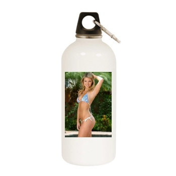 Amber Lancaster White Water Bottle With Carabiner