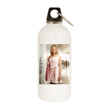 Amber Lancaster White Water Bottle With Carabiner