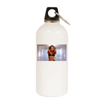 Amber Lancaster White Water Bottle With Carabiner