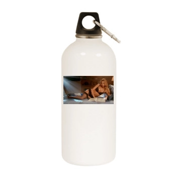 Amber Lancaster White Water Bottle With Carabiner