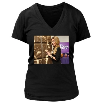 Amber Lancaster Women's Deep V-Neck TShirt