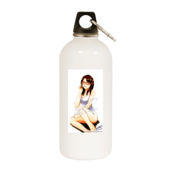 Ami Tokito White Water Bottle With Carabiner