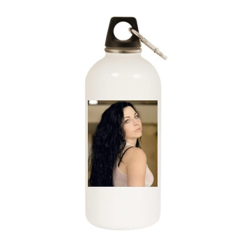 Amy Lynn Lee Amy White Water Bottle With Carabiner